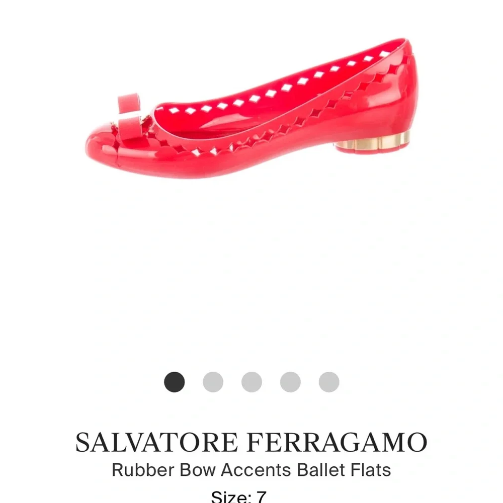 Salvatore Ferragamo Red shoes. EUC. Size 7 - Picture 3 of 4